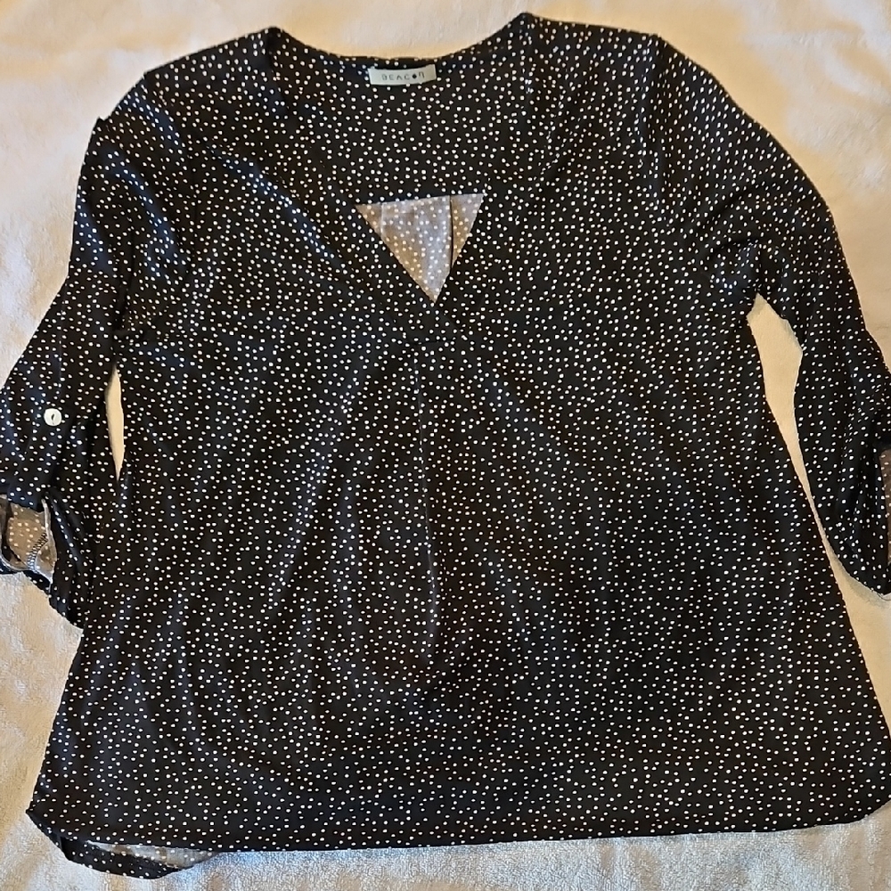 Black And White Polka Dot Blouse
